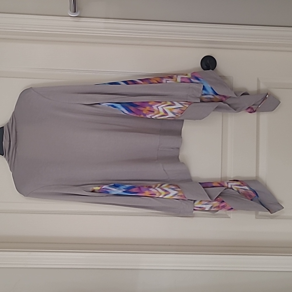 Vertigo Vibrant Zigzag Patterned Open Cardigan Si… - image 2